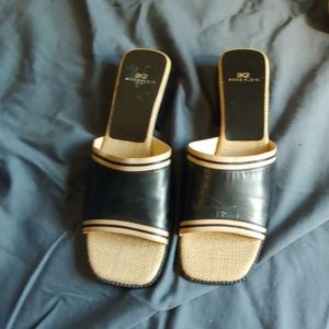 Low slides black and tan